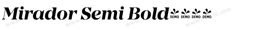 Mirador Semi Bold字体转换